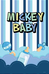 Painel Festa Retangular Para Casado 1,5x2,2m Mickey Baby 5