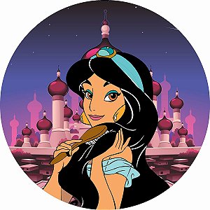 Painel Festa Redondo 3d Princesa Jasmine 2 Subl. Digital 1,50M