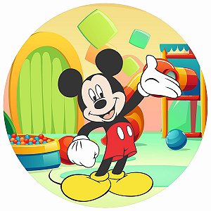 Painel Festa Redondo Mickey Mod. 5, 3d Sublimado 1,50 Diam.