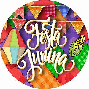 Painel Festa Redondo Festa Junina 3, 3d 1,50 Diam