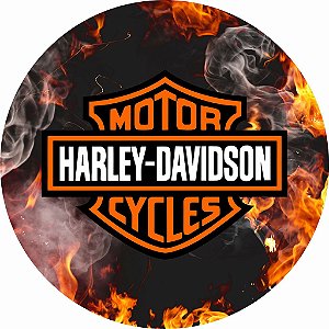 Painel Festa Redondo Harley Davidson 4, 3d Sublim. 1,80 Dia.