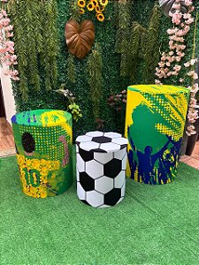Capa Para Trio De Mesas Cilindro Copa Do Mundo 1 Kit 3 Capas