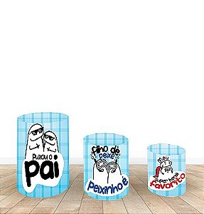 Capa Para Trio De Mesas Cilindro Dia Dos Pais 3, Kit 3 Capas