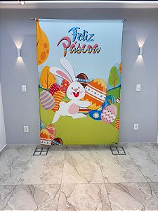 Painel Festa Retangular Para Casado 1,5x2,2m Pascoa 3