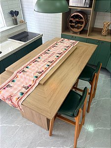 Trilho De Mesa Decoração Pascoa, Caminho Mesa 4 Lugares Marrom