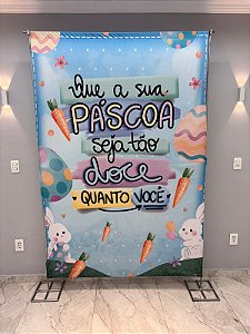 Painel Festa Retangular Para Casado 1,5x2,2m Pascoa 6
