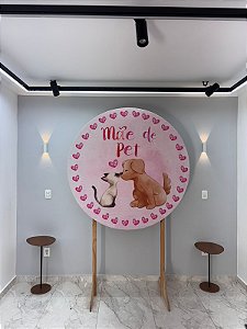Painel Festa Redondo Dia Das Mães 1,50 Diametro, Mãe De Pet