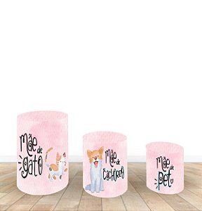 Capa Para Trio De Mesas 3 Cilindro Dia Das Mães, Mãe De Pet
