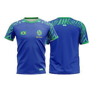 Camiseta Masculina Copa Do Mundo, Camiseta  Azul  Mod Torcedor Seleção