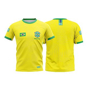 Camiseta Masculina Copa Do Mundo, Camiseta Amarela Mod Torcedor Seleção