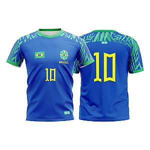 Camiseta Masculina Copa Do Mundo, Camiseta  Azul  Mod Jogador Seleção