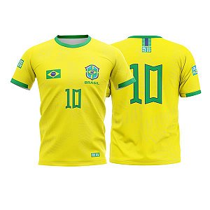 Camiseta Masculina Copa Do Mundo, Camiseta Amarela Mod Jogador Seleção