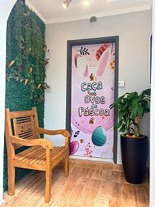 Capa Porta Decoração Festa Tecido Elástico 0,87x2,23 Pascoa