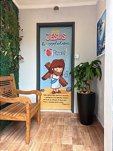 Capa Porta Para Decoração Pascoa Festa Tecido 0,87x2,23