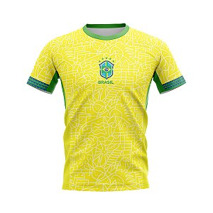 Camiseta Masculina Copa Do Mundo Amarela Nova