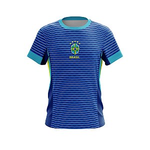 Camiseta Masculina Copa Do Mundo Infantil Azul Seleção