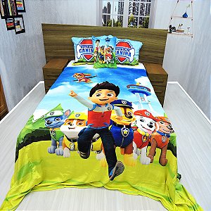 Manta Casal Fronha E Almofada Patrulha Canina 1 Fleece 4pç