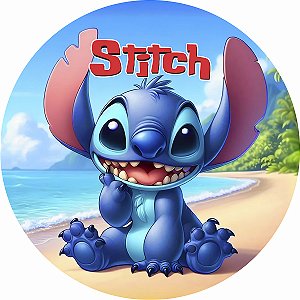 Painel Festa Redondo Stitch Mod2 3d Sublimado 1,50 Diametro