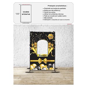Painel Festa Retangular Interativo Formatura Mod.2 1,5x2,25m