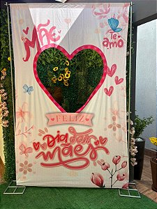 Painel Festa Retangular Interativo Dia Das Mães 1,5x2,25m