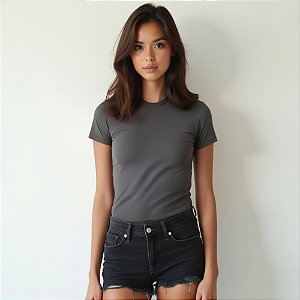 Camiseta Manga Curta Uv50 Dry Fit Inverno/verão Cinza