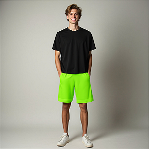 Bermuda Masculina Dry Fit Com Bolso Casual e Esportiva Verde