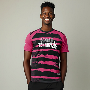Camiseta Esportiva Everest Beach Tennis Uv50+ Dry Fit Rosa