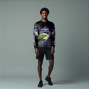 Camisa Pesca Masculina Uv50+ Manga Longa Secagem Rápida Az