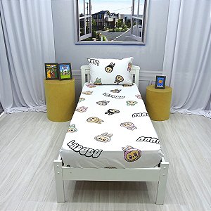 Jogo De Lençol Com Elástico E Fronha Labubu Infantil Kit 2pç