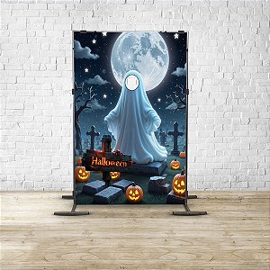 Painel Festa Retangular Interativo 1,5x2,25m Halloween 1