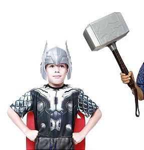 Mascara E Martelo Thor Kit 2 Peças Vingadores Avengers