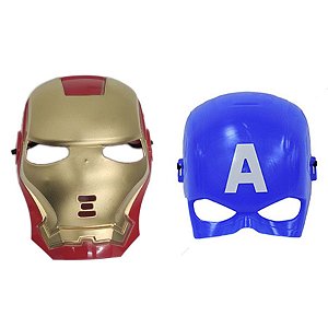 Mascara Homem De Ferro E Capitão America Vingadores Heroi