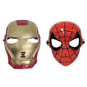 Mascara Homem De Ferro E Homem Aranha Vingadores Herois