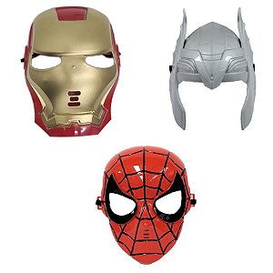 Mascara Homem De Ferro Thor E Homem Aranha Vingadores Heróis