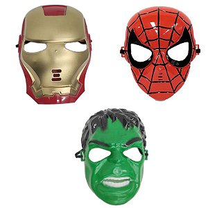 Mascara Homem De Ferro Homem Aranha E Hulk Vingadores Herois