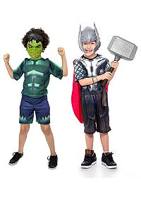 Fantasia Thor Ragnarok e Hulk Infantil Vingadores Avengers