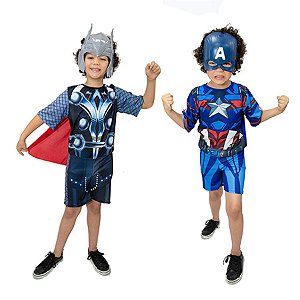 Fantasia Thor e Capitão América Vingadores Avengers