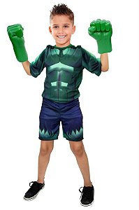 Fantasia Hulk Infantil Sem Mascara Heróis