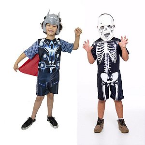 Fantasia Thor Vingadores Infantil E Esqueleto Halloween