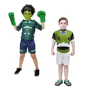 Fantasia Infantil Hulk com Máscara - Lojinha da Vivi - Roupas