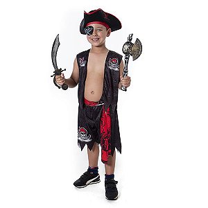 Fantasia Pirata Jack Infantil Curto