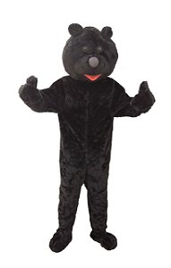 MASCOTE URSO PRETO PELÚCIA