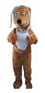 MASCOTE CACHORRO CARAMELO SEM MANCHAS PELÚCIA