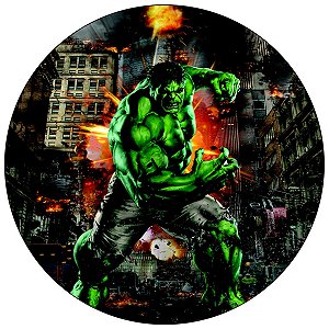 Painel Festa Redondo 3d Hulk Vingadores 1,50M