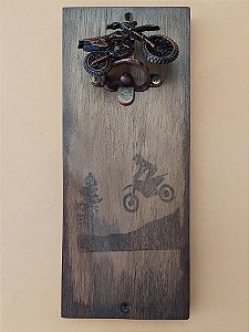 Abridor de garrafas Rústico: Tema Motocross