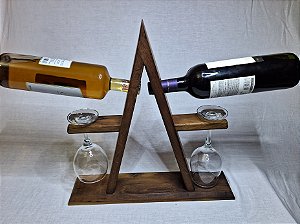 Suporte para Garrafas e Taças de Vinho