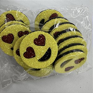 Emoji Feliz Coração - 15 UN