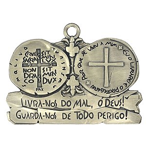 Sacramental Medalha das Duas Cruzes - Níquel