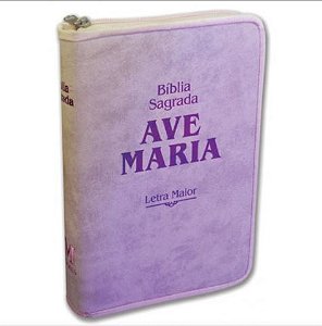 Bíblia Letra Maior Zíper Strike - Rosa