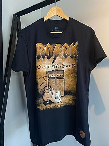 Camiseta Algodão Rock Classic Com Palheta